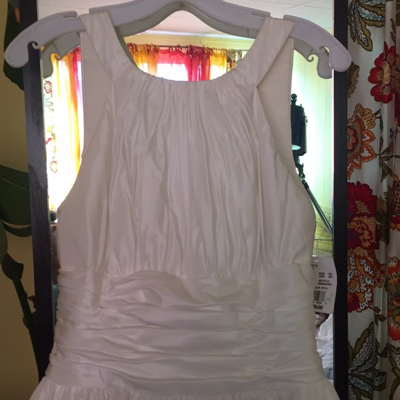 David’s Bridal High Neck Ball Gown with Pockets - Picture 2 of 6